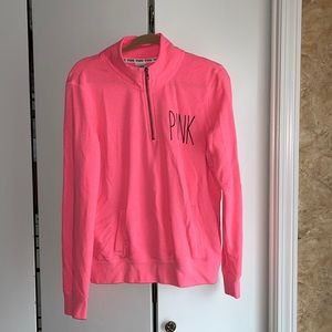 PINK Half zip pull over long sleeve